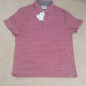 Flag & Anthem Red Heathered Polo Shirt | Size L | NWT